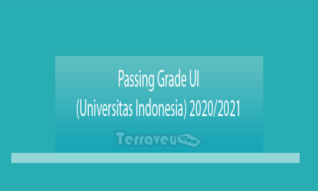 Passing Grade UI (Universitas Indonesia) 2020-2021