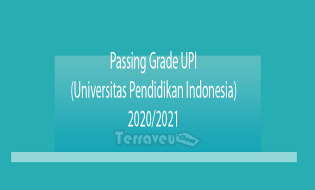 Passing Grade UPI (Universitas Pendidikan Indonesia) 2020-2021