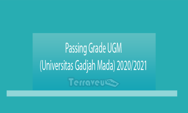 Passing Grade UGM (Universitas Gadjah Mada) 2020-2021