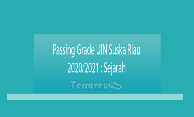 Passing Grade UIN Suska Riau 2020-2021 Sejarah