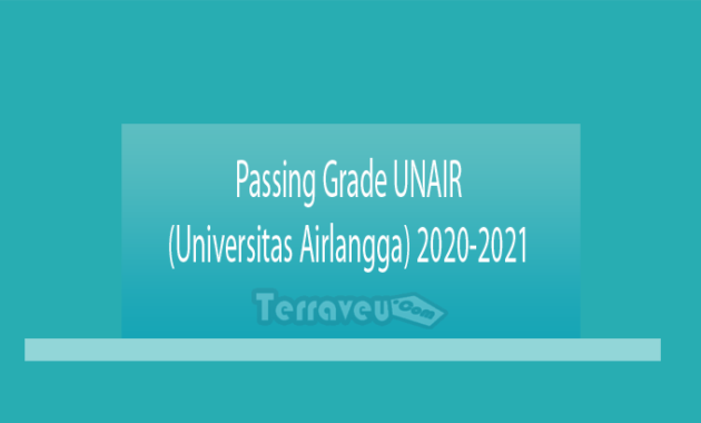 Passing Grade UNAIR (Universitas Airlangga) 2020-2021