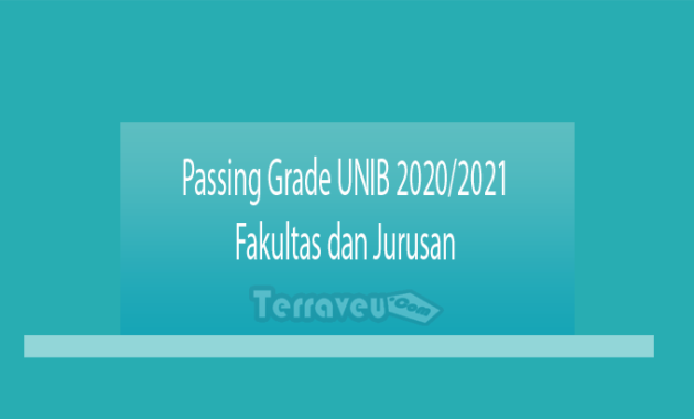 Passing Grade UNIB 2020-2021 Fakultas dan Jurusan