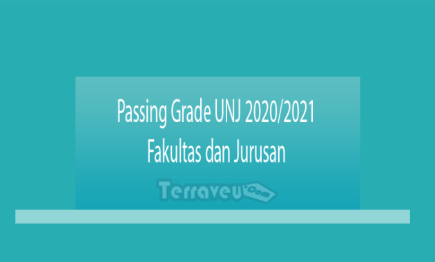 Passing Grade UNJ 2020-2021 Fakultas dan Jurusan