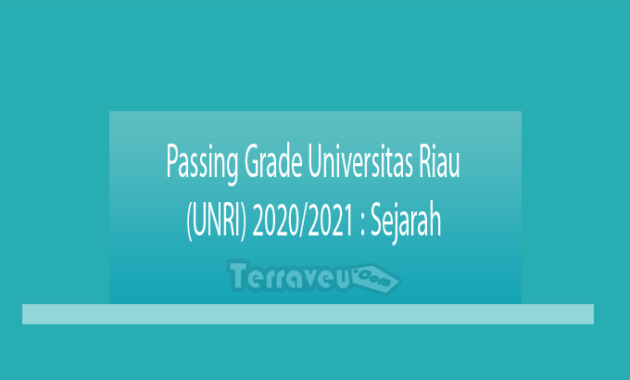 Passing Grade Universitas Riau (UNRI) 2020-2021 Sejarah